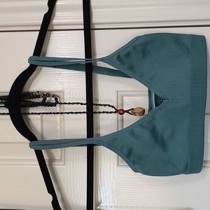 Lively Skinny strap seamless bralette, harbor  green, small